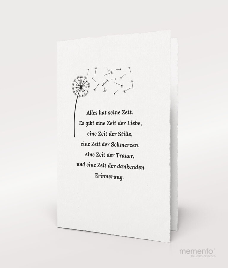 Trauerkarten selber gestalten und drucken † Memento