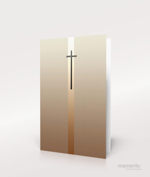 Produktbild Sterbebild Schlichtes Kreuz