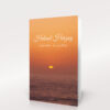 Produktbild Sterbebild Stiller Moment - Mit Sonnenuntergang am Meer zeigt