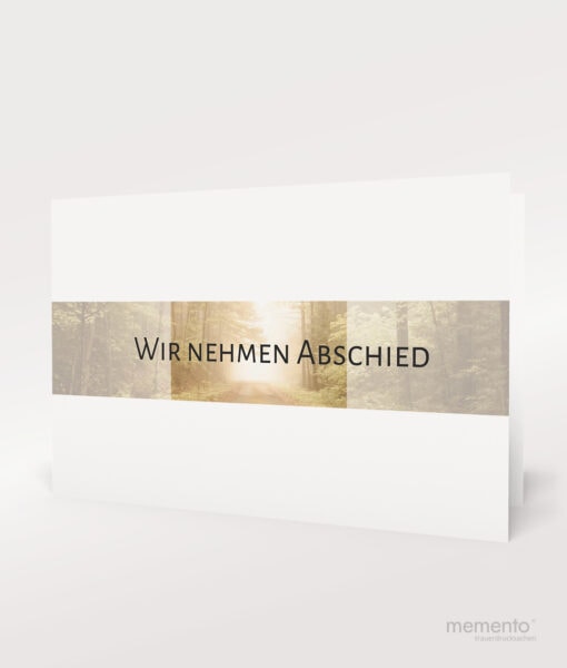 Produktbild Waldblick Trauerkarte Querformat