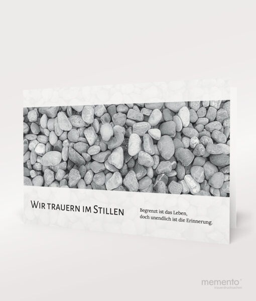 Produktbild Steine Trauerkarte Querformat