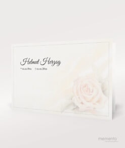 Produktbild Pastellfarbige Rose Trauerkarte Querformat